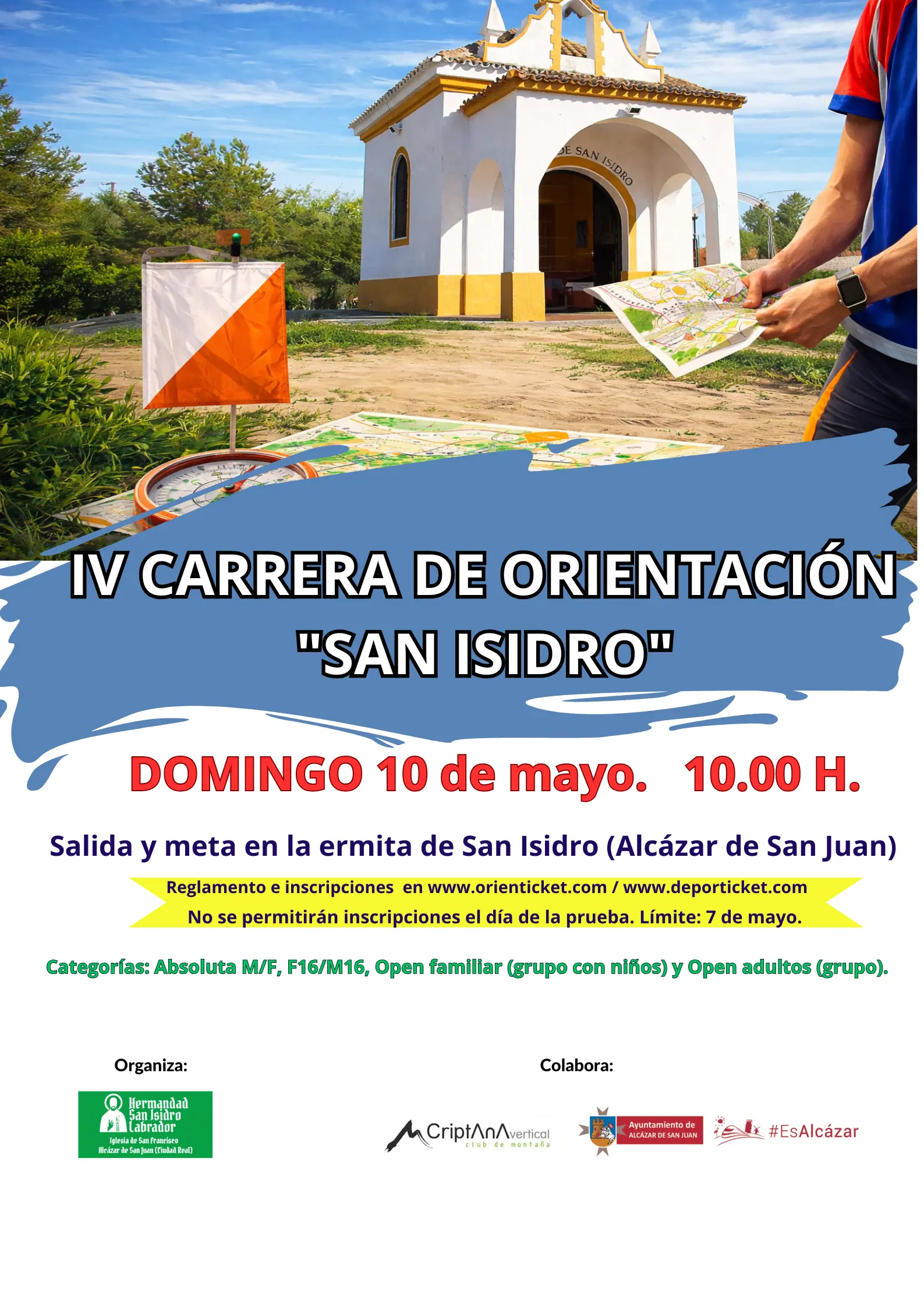 ABIERTO EL PLAZO PARA INSCRIBIRSE EN LA IV CARRERA DE ORIENTACIÓN "SAN ISIDRO"